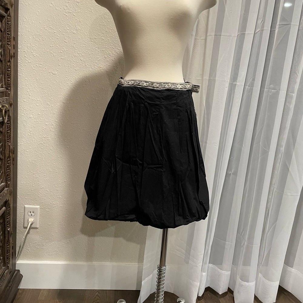Black mini skirt